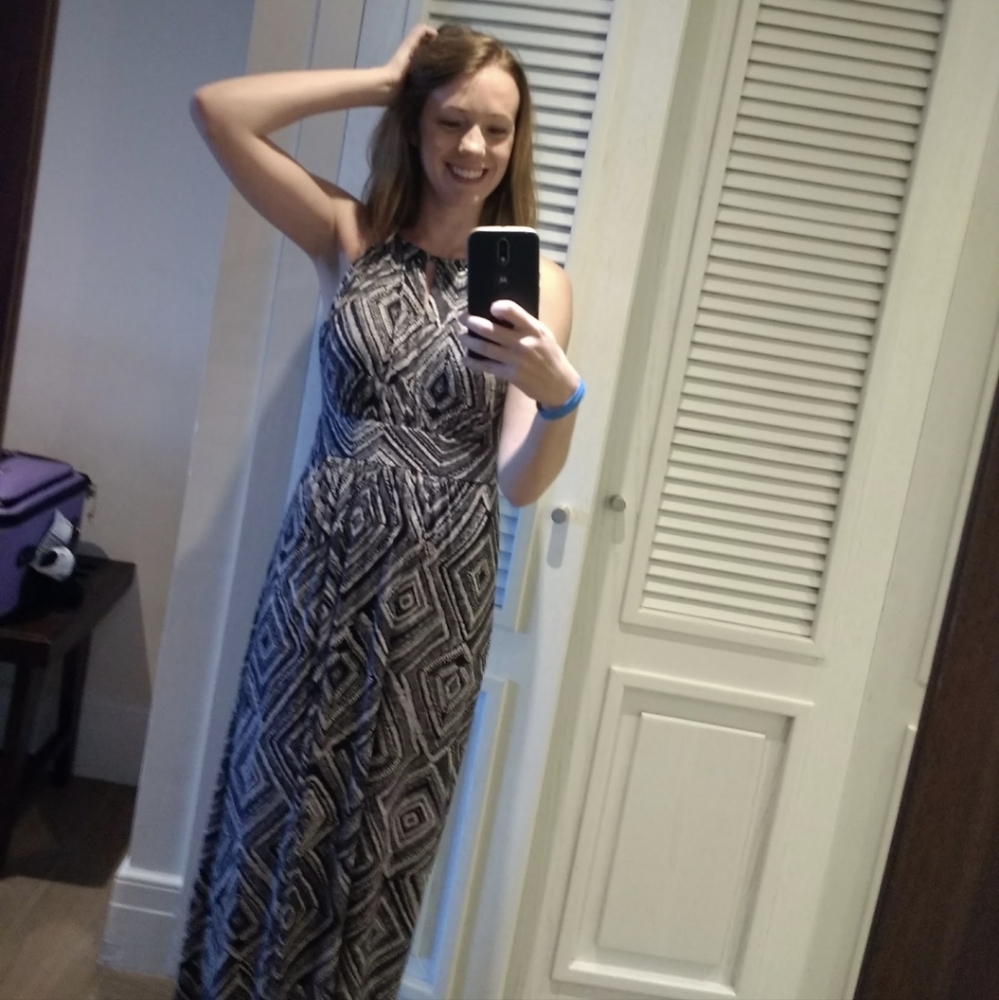 LOFT Navy Blue Maxi Dress